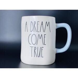 Disney/Rae Dunn A Dream Come True Princess Mug White w Blue Handle 5” Tall